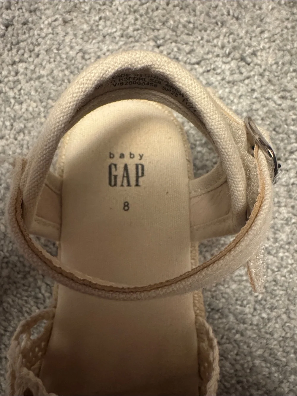 GAP Kids Cream Crochet Ankle-Strap Sandals
